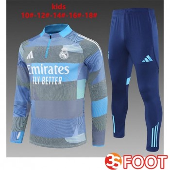 Ensemble Survetement De Foot Real Madrid Enfant Bleu 2025/2026