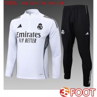 Ensemble Survetement De Foot Real Madrid Enfant Blanc 2025/2026