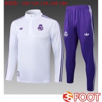 Ensemble Survetement De Foot Real Madrid Enfant Blanc 2025/2026