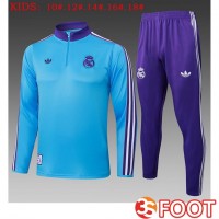 Ensemble Survetement De Foot Real Madrid Enfant Bleu 2025/2026
