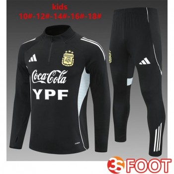 Ensemble Survetement De Foot Argentine Enfant Noir 2025/2026