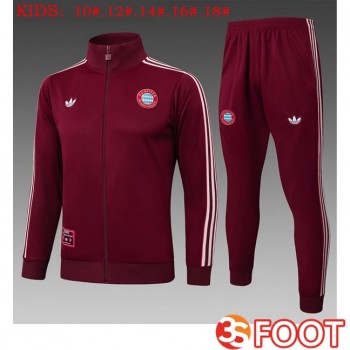 Ensemble Veste Survetement De Foot Bayern Munich Enfant Marron 2025/2026
