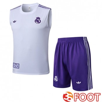 Gilet Foot Real Madrid + Shorts Blanc 2025/2026
