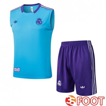 Gilet Foot Real Madrid + Shorts Bleu 2025/2026