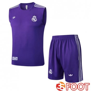 Gilet Foot Real Madrid + Shorts Pourpre 2025/2026