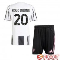 Maillot De Foot Juventus (KOLO MUANI 20) Enfant Domicile Noir Blanc 2025/2026