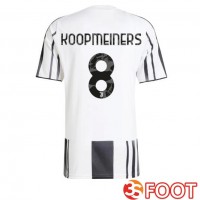 Maillot De Foot Juventus (KOOPMEINERS 8) Domicile Noir Blanc 2025/2026
