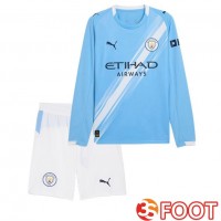Maillot De Foot Manchester City Enfant Domicile Manche longue Bleu 2025/2026