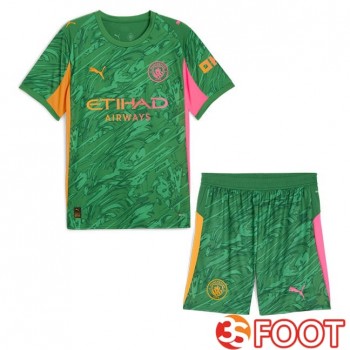 Maillot De Foot Manchester City Enfant Gardien De but Vert 2025/2026