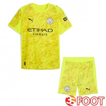 Maillot De Foot Manchester City Enfant Gardien De but Jaune 2025/2026