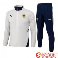 Ensemble Veste Survetement De Foot Portugal Gris 2025/2026