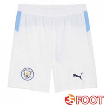 Short De Foot Manchester City Domicile Blanc 2025/2026
