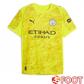 Maillot De Foot Manchester City Gardien De but Jaune 2025/2026