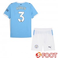 Maillot De Foot Manchester City (Ruben Dias 3) Enfant Domicile Bleu 2025/2026
