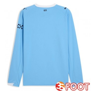 Maillot De Foot Manchester City Domicile Manche longue Bleu 2025/2026