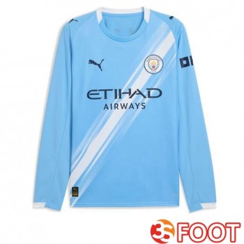 Maillot De Foot Manchester City Domicile Manche longue Bleu 2025/2026