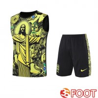 Gilet Foot Brésil Enfant Jaune/Noir 2025/2026