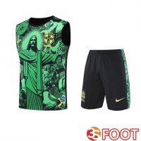 Gilet FootBrésil Enfant Vert/Noir 2025/2026