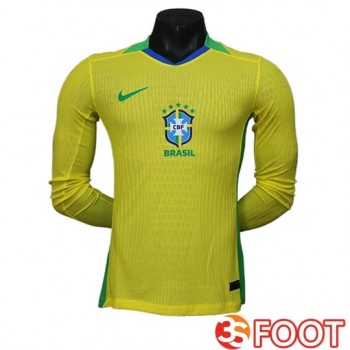 Maillot Equipe Foot Bresil Manches Longues Domicile 2025/2026