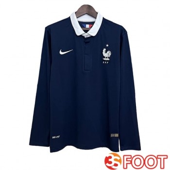 Maillot De Foot France Retro Domicile Manches Longues 2014