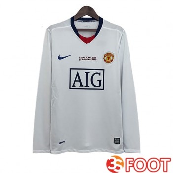 Maillot De Foot Manchester United Retro Exterieur Manches Longues 2008/2009