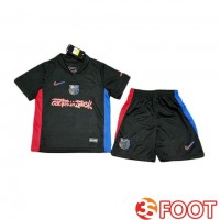 Maillot De Foot FC Barcelone Enfant Exterieur Travis Scott Noir 2024/2025