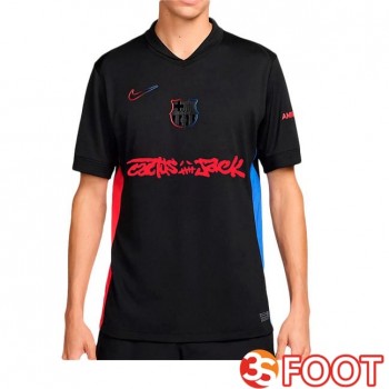 Maillot De Foot FC Barcelone Exterieur Travis Scott Noir 2024/2025