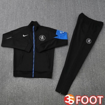 Ensemble Veste Survetement De Foot FC Chelsea Noir 2025/2026