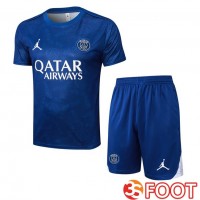 Ensemble Training T-Shirts Jordan Paris PSG + Shorts Bleu 2025/2026