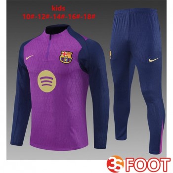 Ensemble Survetement De Foot FC Barcelone Enfant Pourpre 2025/2026