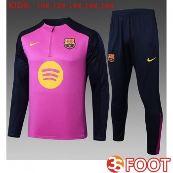 Ensemble Survetement De Foot FC Barcelone Enfant Rose 2025/2026