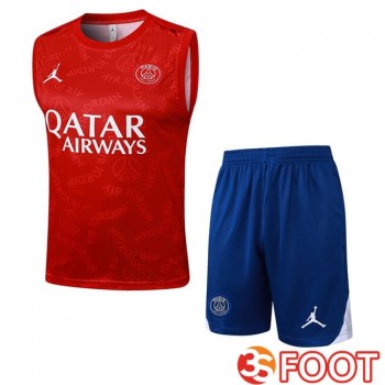 Gilet Foot Jordan Paris PSG + Shorts Rouge 2025/2026