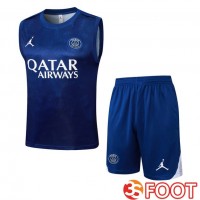 Gilet Foot Jordan Paris PSG + Shorts Bleu Royal 2025/2026