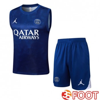 Gilet Foot Jordan Paris PSG + Shorts Bleu Royal 2025/2026