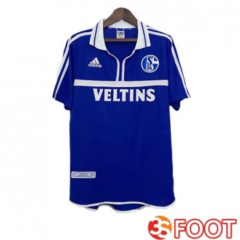 Maillot De Foot Schalke 04 Retro Domicile Bleu 2001-2002