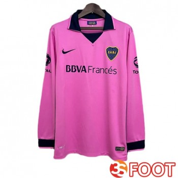 Maillot De Foot Boca Juniors Retro Exterieur Manche Longue Rose 2013-2014