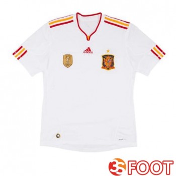 Maillot De Foot Espagne Retro Exterieur Blanc 2011