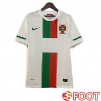 Maillot De Foot Portugal Retro Exterieur Blanc Rouge Vert 2010