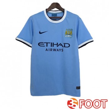 Maillot De Foot Manchester City Retro Domicile Bleu 2013-2014
