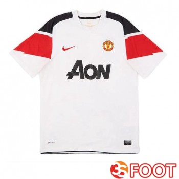 Maillot De Foot Manchester United Retro Exterieur Blanc 2010-2011