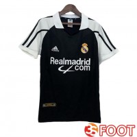 Maillot De Foot Real Madrid Retro Exterieur Noir 2001-2002