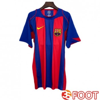 Maillot De Foot FC Barcelone Retro Domicile Bleu Rouge 2004-2005