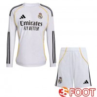 Maillot De Foot Real Madrid Enfant Domicile Manche longue Blanc 2025/2026