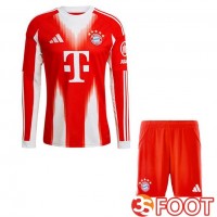 Maillot De Foot Bayern Munich Enfant Domicile Manche longue Rouge 2025/2026