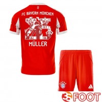 Maillot De Foot Bayern Munich (Müller 25) Enfant Domicile Édition Spéciale Rouge 2025/2026