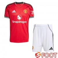 Maillot De Foot Manchester United Enfant Domicile Rouge 2025/2026