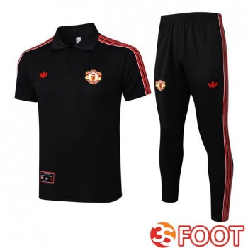 Ensemble Polo Manchester United + Pantalon Noir 2025/2026