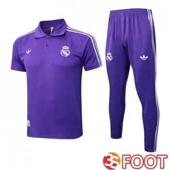 Ensemble Polo Real Madrid + Pantalon Pourpre 2025/2026