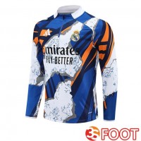 Training Sweatshirt Real Madrid Bleu Blanc 2025/2026