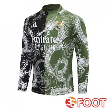Training Sweatshirt Real Madrid Noir Vert 2025/2026